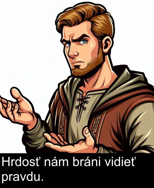nám: Hrdosť nám bráni vidieť pravdu.