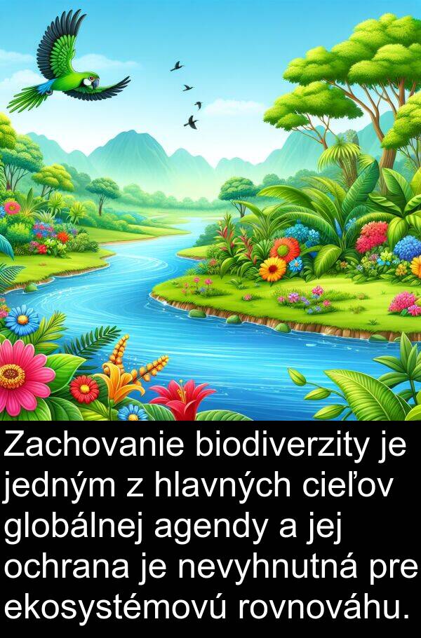 ekosystémovú: Zachovanie biodiverzity je jedným z hlavných cieľov globálnej agendy a jej ochrana je nevyhnutná pre ekosystémovú rovnováhu.