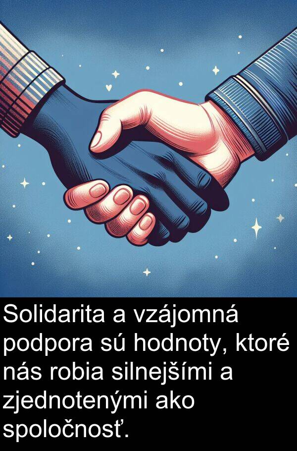 silnejšími: Solidarita a vzájomná podpora sú hodnoty, ktoré nás robia silnejšími a zjednotenými ako spoločnosť.