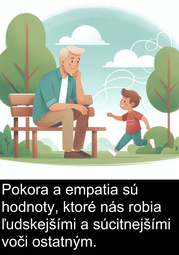 voči: Pokora a empatia sú hodnoty, ktoré nás robia ľudskejšími a súcitnejšími voči ostatným.