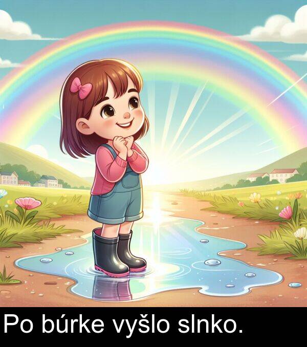 slnko: Po búrke vyšlo slnko.