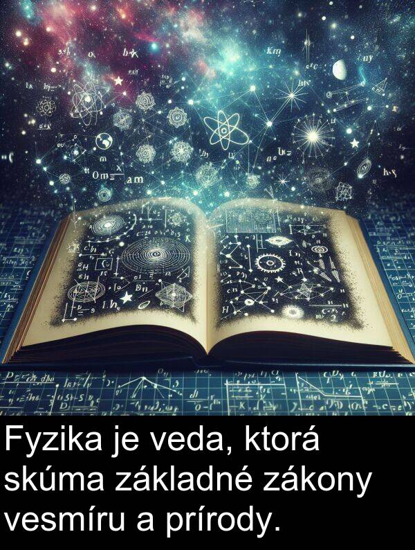 ktorá: Fyzika je veda, ktorá skúma základné zákony vesmíru a prírody.