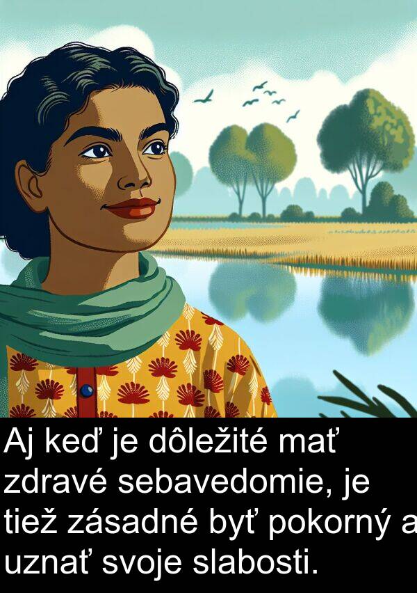 sebavedomie: Aj keď je dôležité mať zdravé sebavedomie, je tiež zásadné byť pokorný a uznať svoje slabosti.