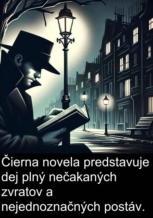 nečakaných: Čierna novela predstavuje dej plný nečakaných zvratov a nejednoznačných postáv.