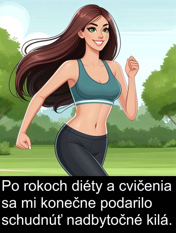 nadbytočné: Po rokoch diéty a cvičenia sa mi konečne podarilo schudnúť nadbytočné kilá.