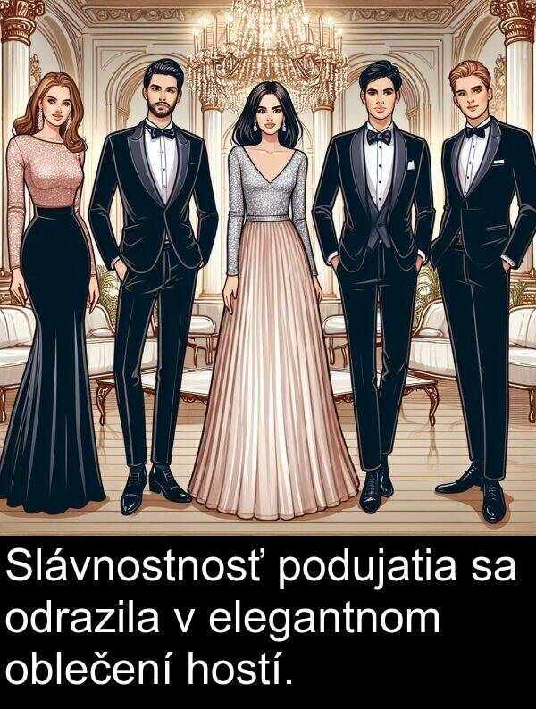 elegantnom: Slávnostnosť podujatia sa odrazila v elegantnom oblečení hostí.