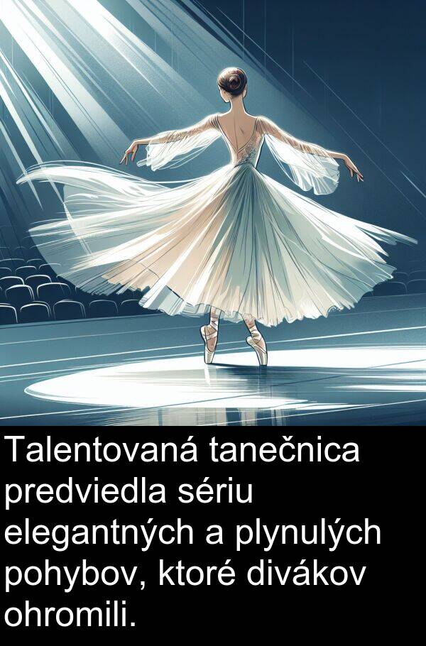 elegantných: Talentovaná tanečnica predviedla sériu elegantných a plynulých pohybov, ktoré divákov ohromili.