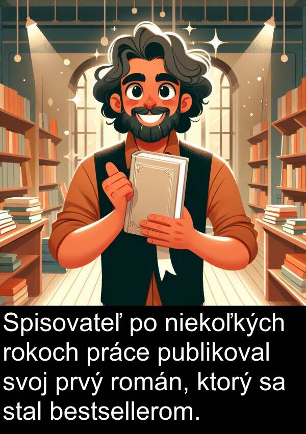 niekoľkých: Spisovateľ po niekoľkých rokoch práce publikoval svoj prvý román, ktorý sa stal bestsellerom.