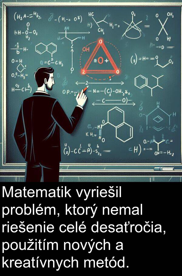 vyriešil: Matematik vyriešil problém, ktorý nemal riešenie celé desaťročia, použitím nových a kreatívnych metód.