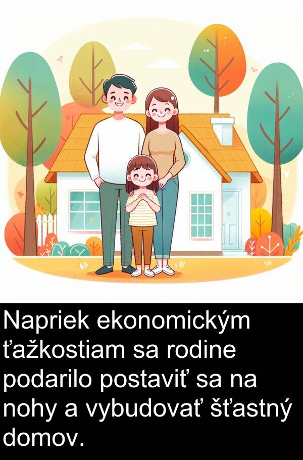 nohy: Napriek ekonomickým ťažkostiam sa rodine podarilo postaviť sa na nohy a vybudovať šťastný domov.