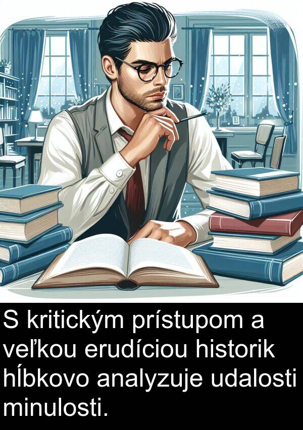 veľkou: S kritickým prístupom a veľkou erudíciou historik hĺbkovo analyzuje udalosti minulosti.