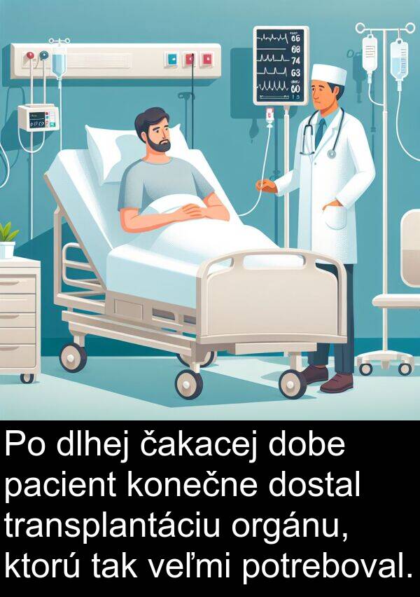 transplantáciu: Po dlhej čakacej dobe pacient konečne dostal transplantáciu orgánu, ktorú tak veľmi potreboval.