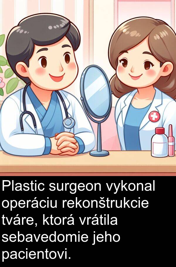 sebavedomie: Plastic surgeon vykonal operáciu rekonštrukcie tváre, ktorá vrátila sebavedomie jeho pacientovi.
