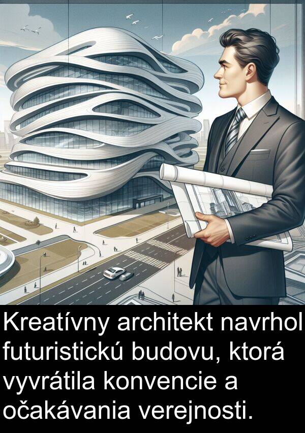 navrhol: Kreatívny architekt navrhol futuristickú budovu, ktorá vyvrátila konvencie a očakávania verejnosti.