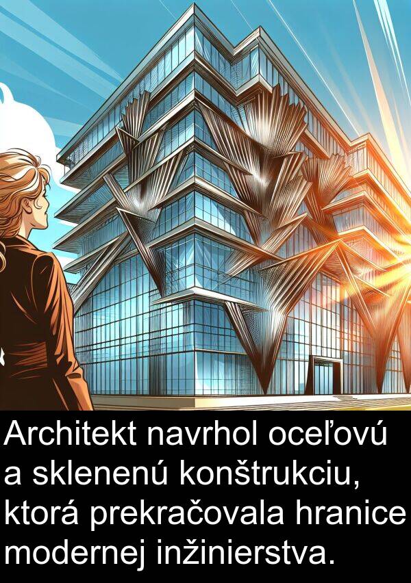 sklenenú: Architekt navrhol oceľovú a sklenenú konštrukciu, ktorá prekračovala hranice modernej inžinierstva.