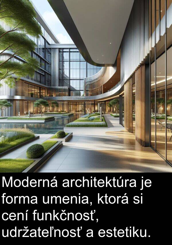 cení: Moderná architektúra je forma umenia, ktorá si cení funkčnosť, udržateľnosť a estetiku.