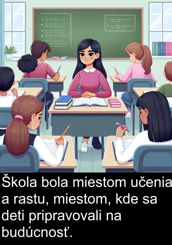 rastu: Škola bola miestom učenia a rastu, miestom, kde sa deti pripravovali na budúcnosť.