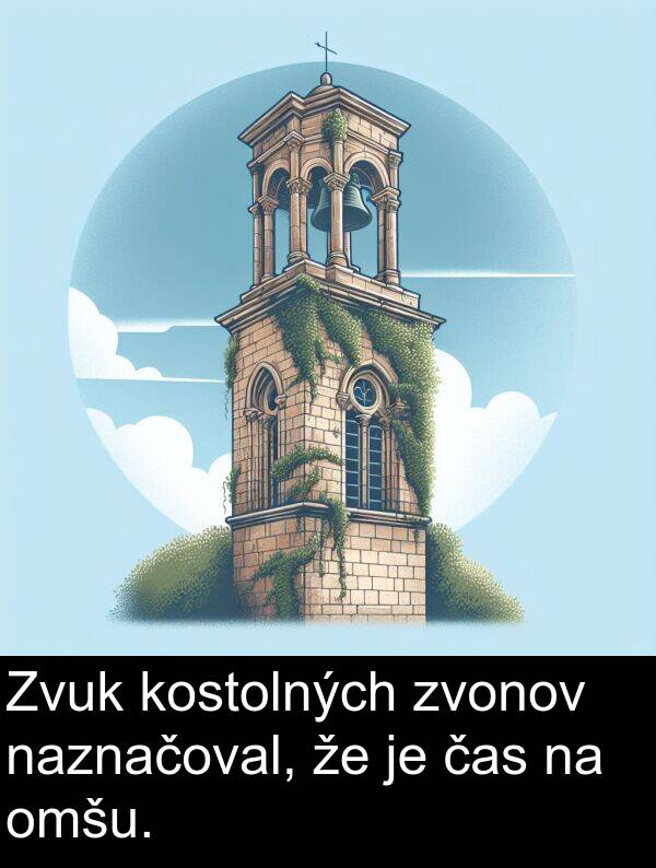 čas: Zvuk kostolných zvonov naznačoval, že je čas na omšu.