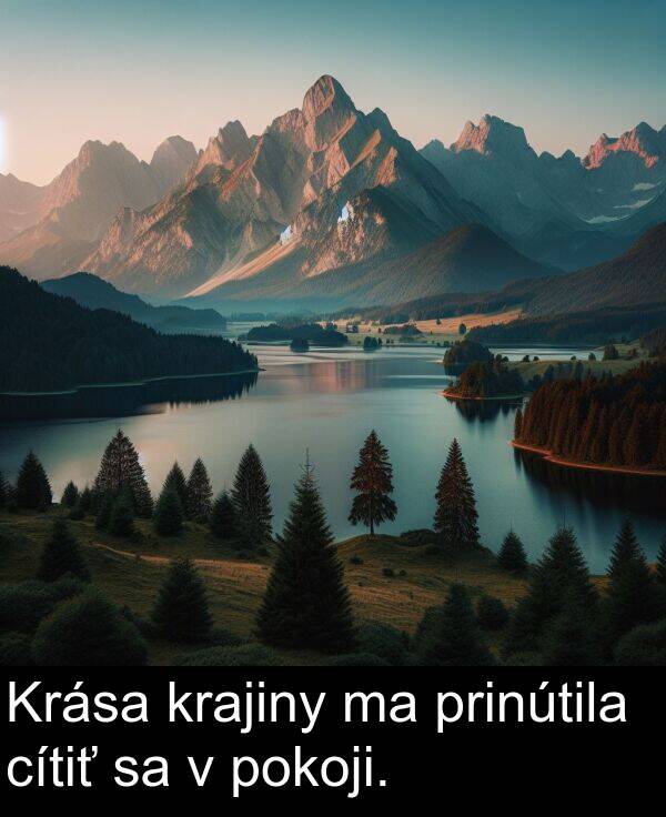 krajiny: Krása krajiny ma prinútila cítiť sa v pokoji.