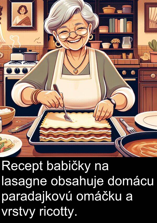 lasagne: Recept babičky na lasagne obsahuje domácu paradajkovú omáčku a vrstvy ricotty.