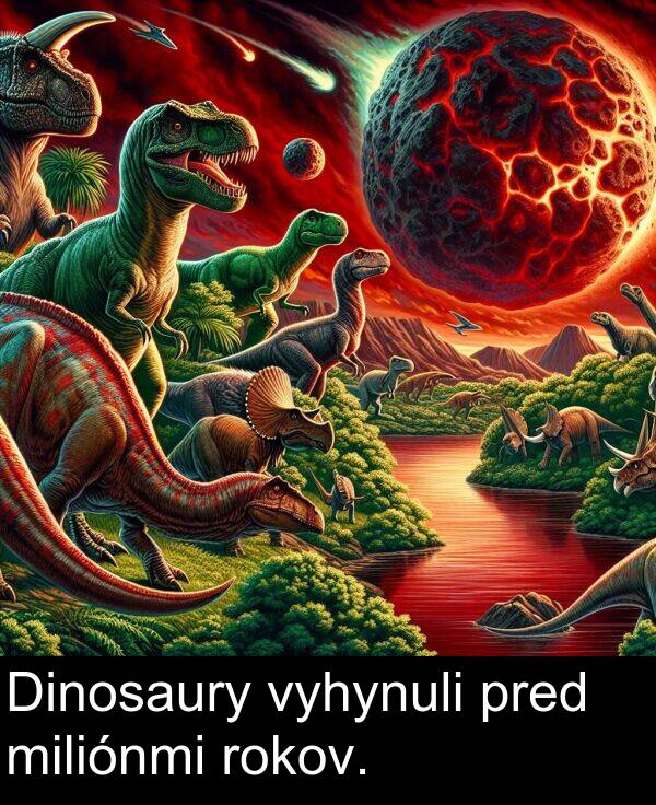 rokov: Dinosaury vyhynuli pred miliónmi rokov.