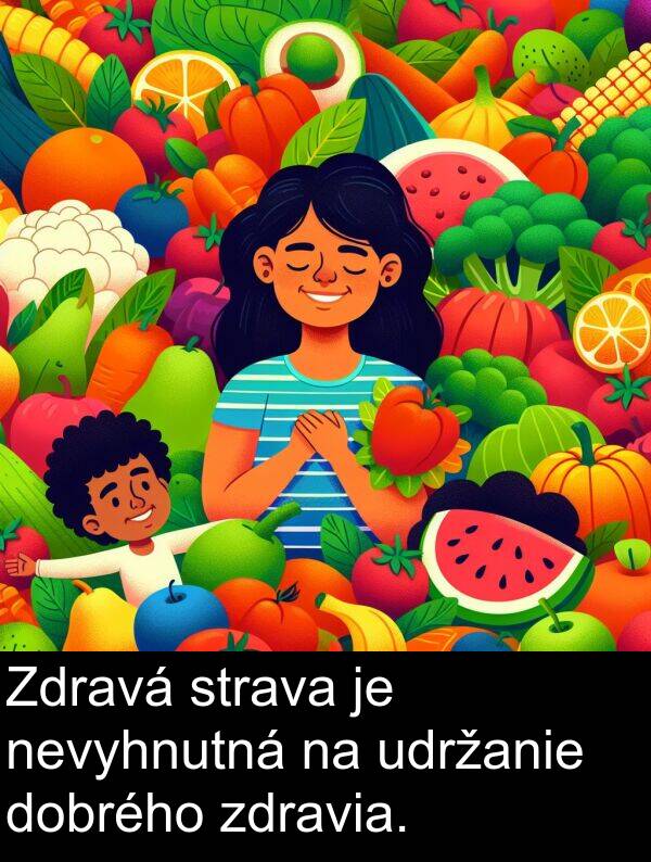 udržanie: Zdravá strava je nevyhnutná na udržanie dobrého zdravia.