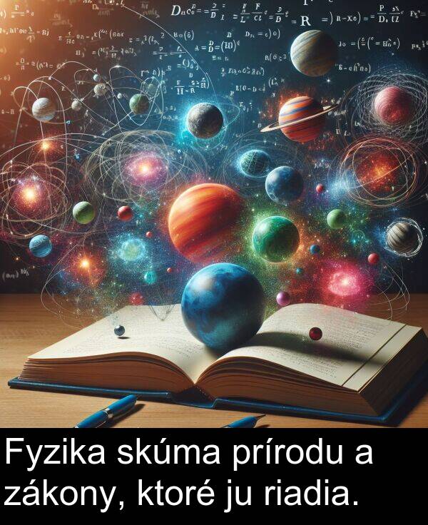 riadia: Fyzika skúma prírodu a zákony, ktoré ju riadia.