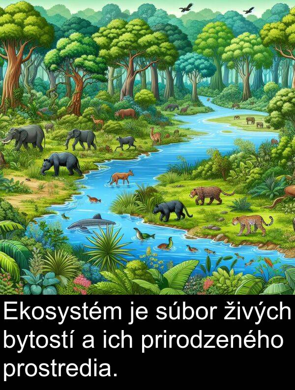 ich: Ekosystém je súbor živých bytostí a ich prirodzeného prostredia.
