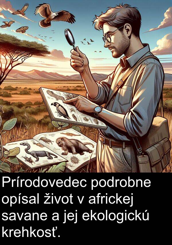 ekologickú: Prírodovedec podrobne opísal život v africkej savane a jej ekologickú krehkosť.