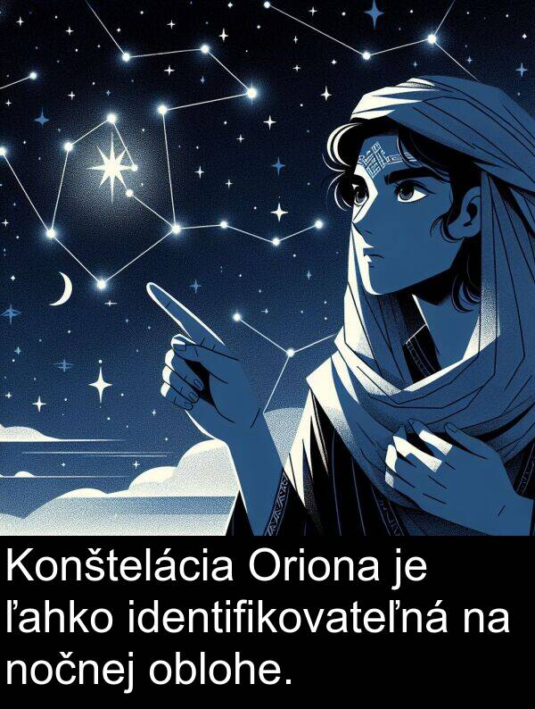 ľahko: Konštelácia Oriona je ľahko identifikovateľná na nočnej oblohe.