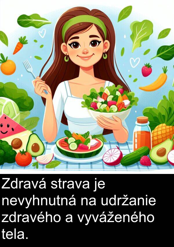 vyváženého: Zdravá strava je nevyhnutná na udržanie zdravého a vyváženého tela.