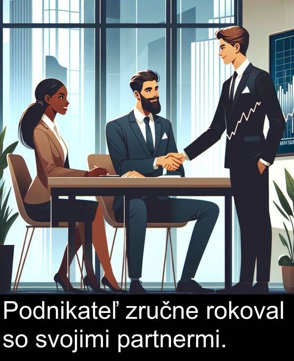 rokoval: Podnikateľ zručne rokoval so svojimi partnermi.