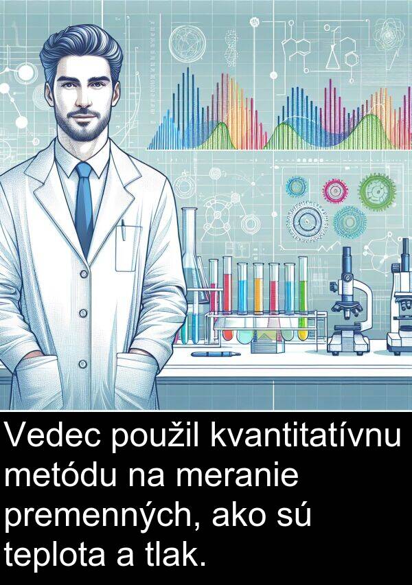 kvantitatívnu: Vedec použil kvantitatívnu metódu na meranie premenných, ako sú teplota a tlak.