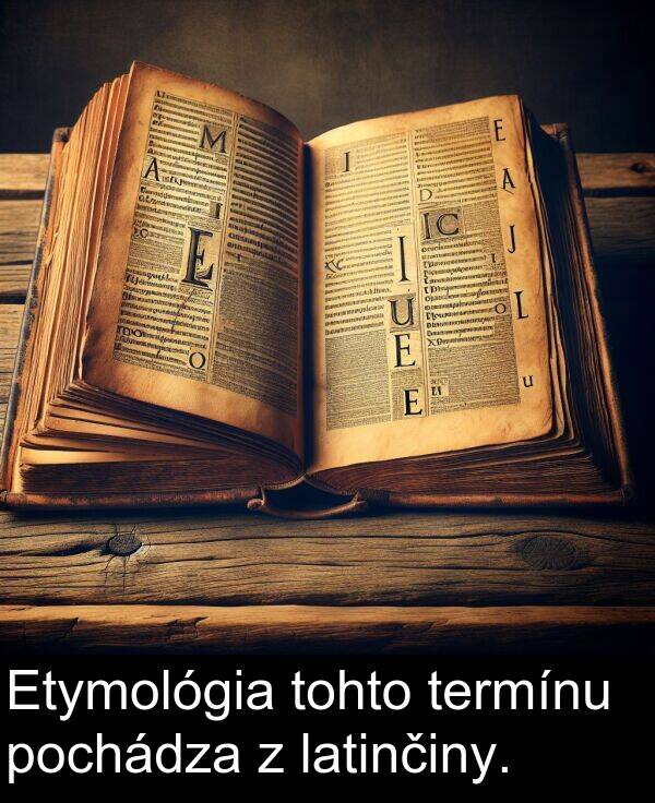 latinčiny: Etymológia tohto termínu pochádza z latinčiny.