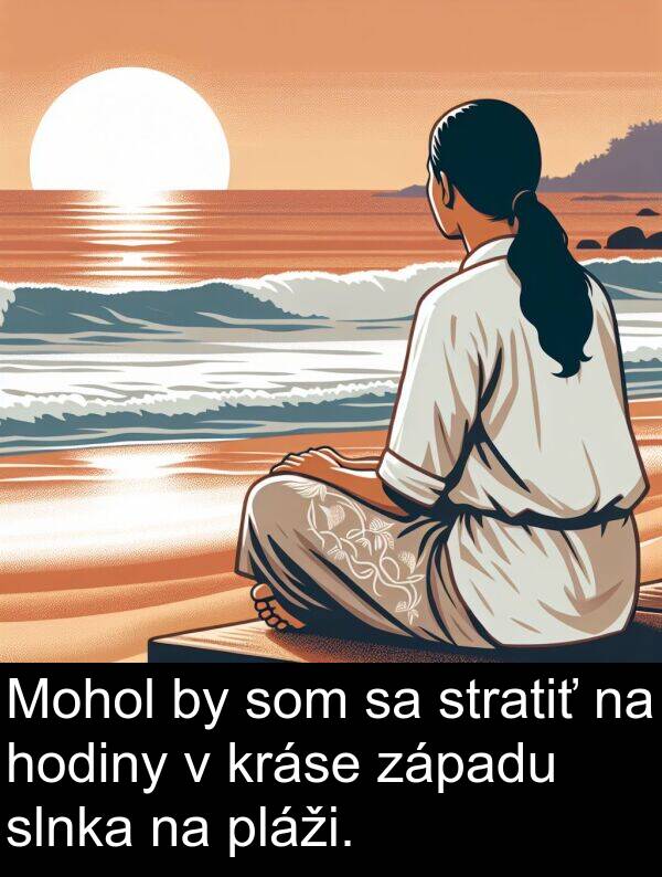 slnka: Mohol by som sa stratiť na hodiny v kráse západu slnka na pláži.