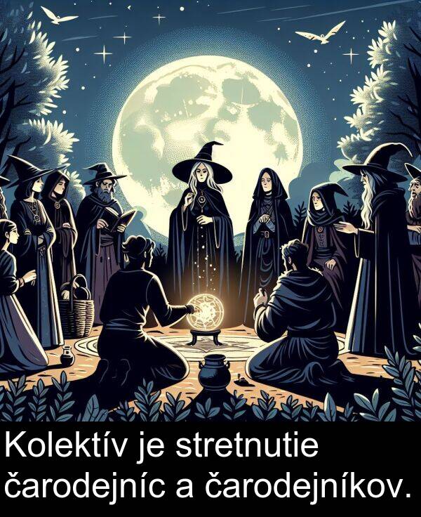 čarodejníkov: Kolektív je stretnutie čarodejníc a čarodejníkov.