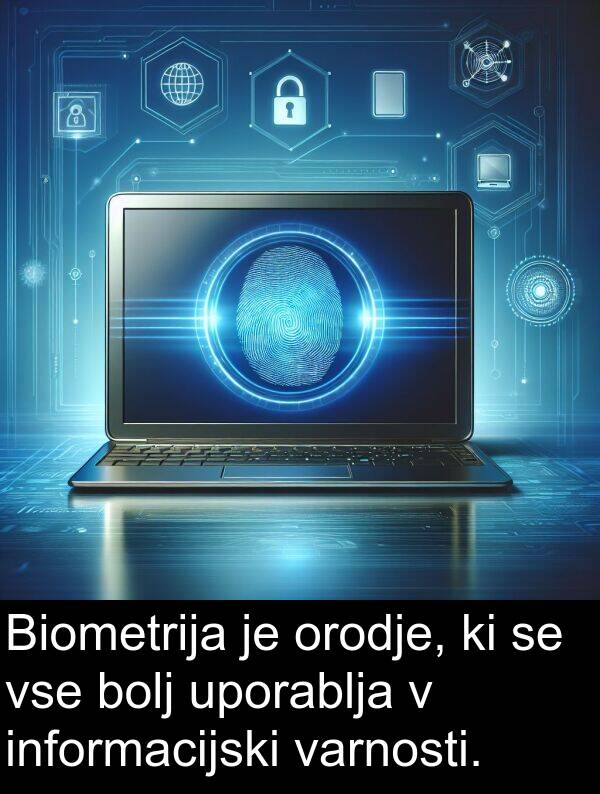 bolj: Biometrija je orodje, ki se vse bolj uporablja v informacijski varnosti.