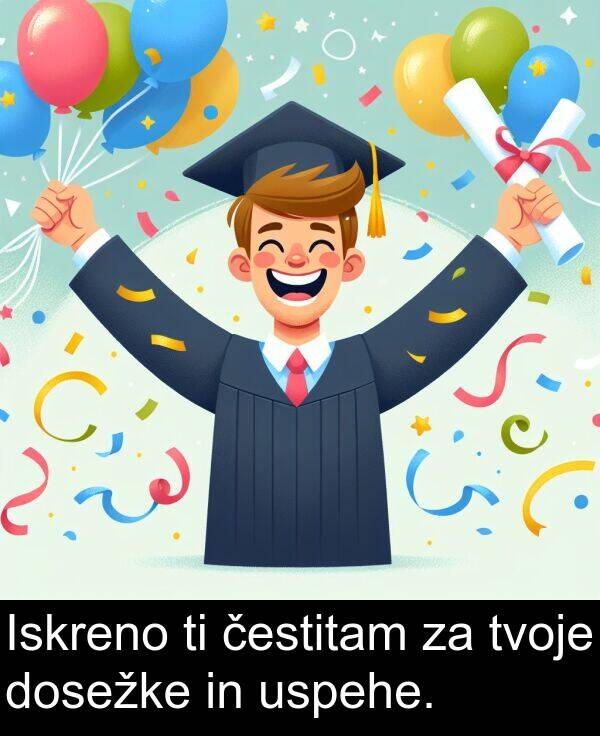 čestitam: Iskreno ti čestitam za tvoje dosežke in uspehe.