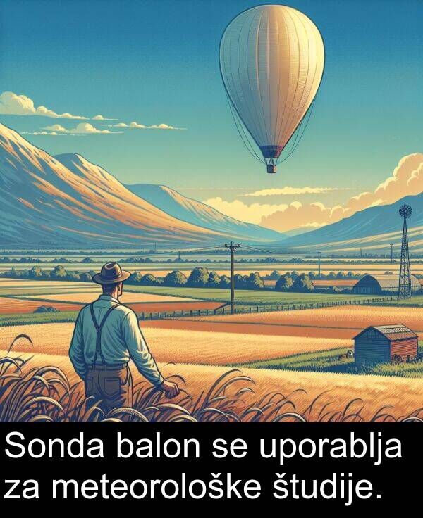 balon: Sonda balon se uporablja za meteorološke študije.