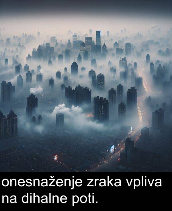 poti: onesnaženje zraka vpliva na dihalne poti.