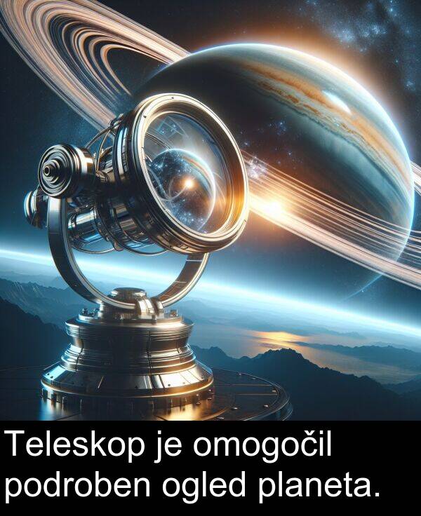 planeta: Teleskop je omogočil podroben ogled planeta.
