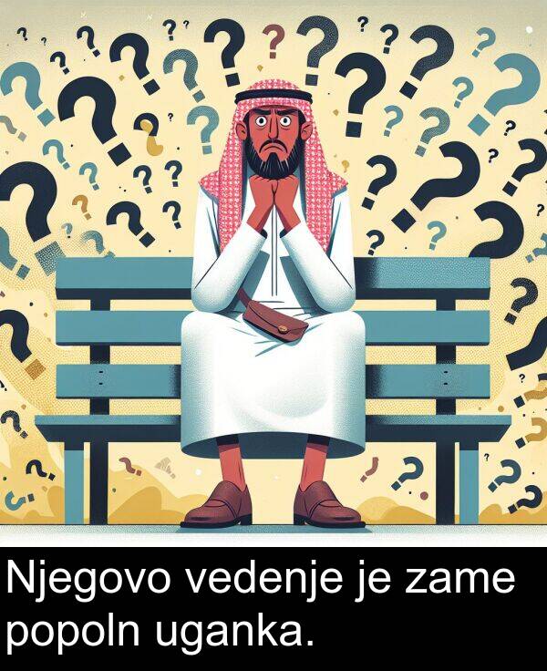 vedenje: Njegovo vedenje je zame popoln uganka.