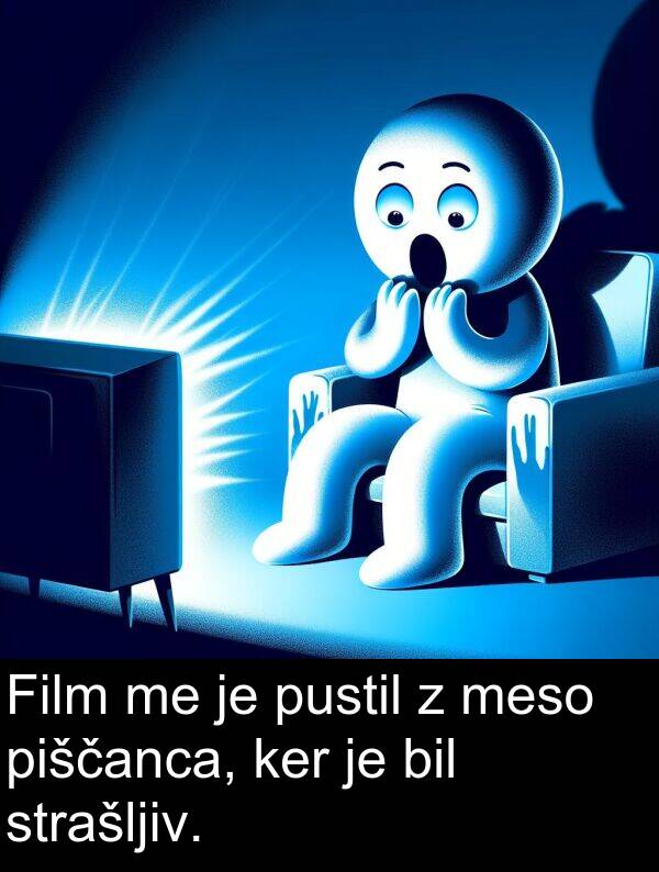 meso: Film me je pustil z meso piščanca, ker je bil strašljiv.