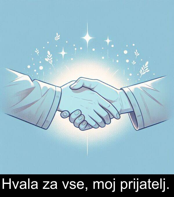 moj: Hvala za vse, moj prijatelj.