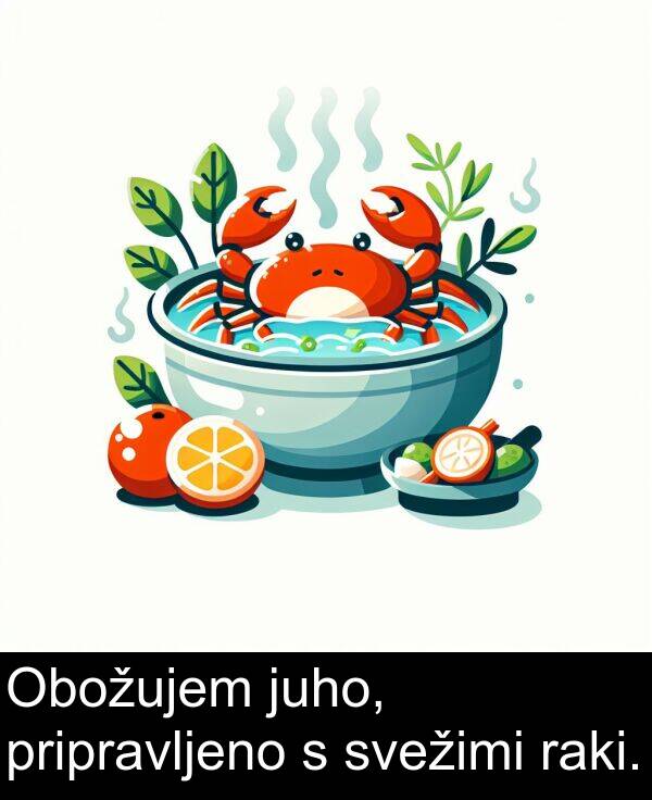 raki: Obožujem juho, pripravljeno s svežimi raki.