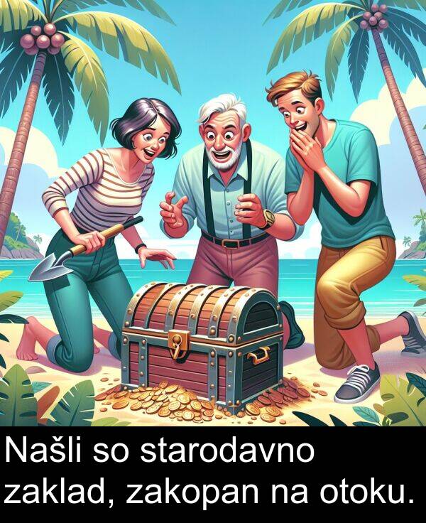 otoku: Našli so starodavno zaklad, zakopan na otoku.