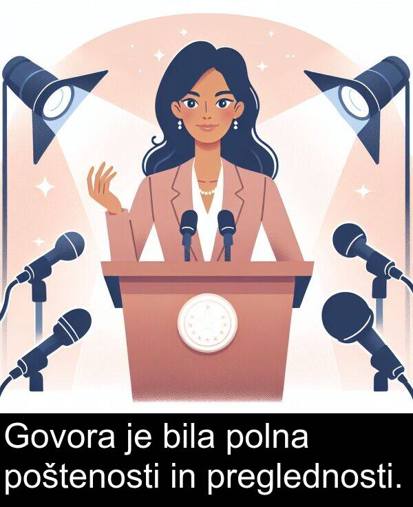 bila: Govora je bila polna poštenosti in preglednosti.
