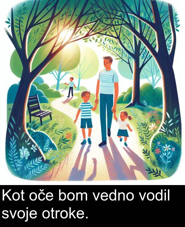 otroke: Kot oče bom vedno vodil svoje otroke.