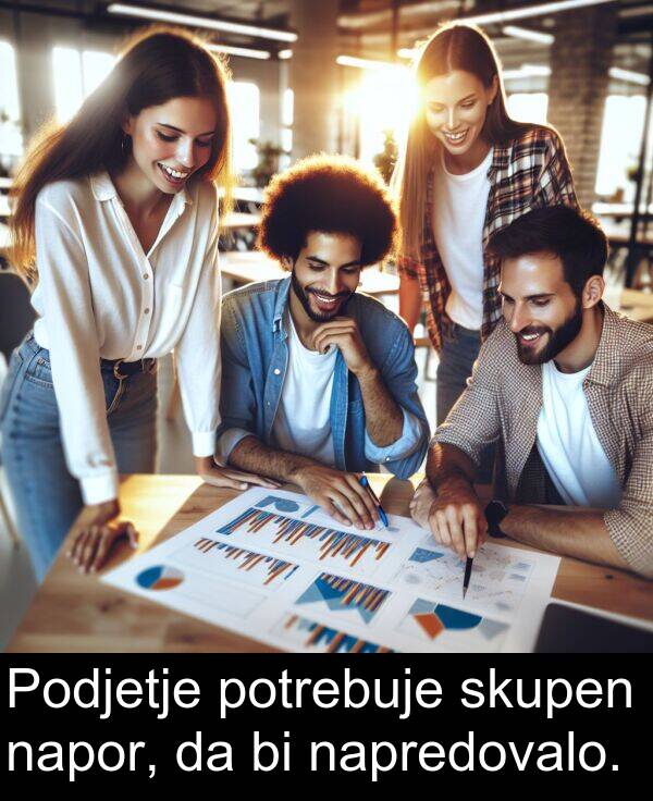 skupen: Podjetje potrebuje skupen napor, da bi napredovalo.
