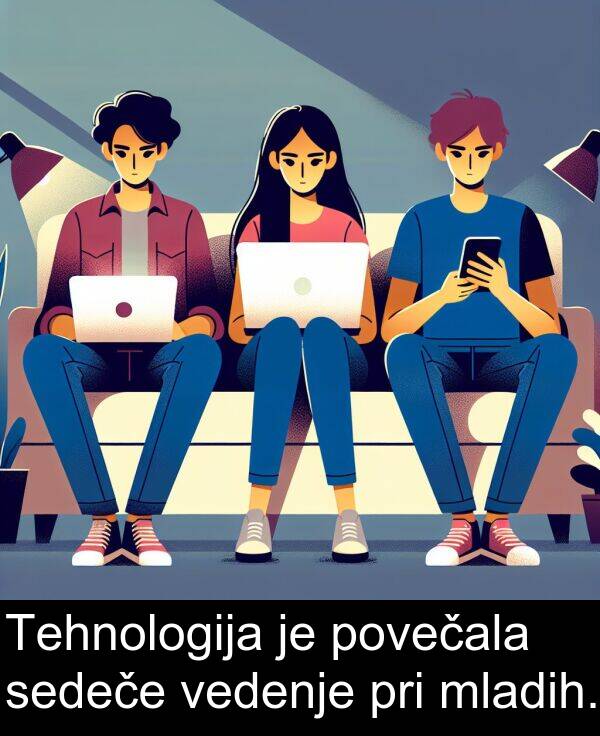 sedeče: Tehnologija je povečala sedeče vedenje pri mladih.
